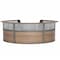 Linea Italia Reception Desk 11.1 ft D X 46 in H, 11.8 ft W X Thermofused Laminate, Clear, Walnut ZUI319 - alternate 1